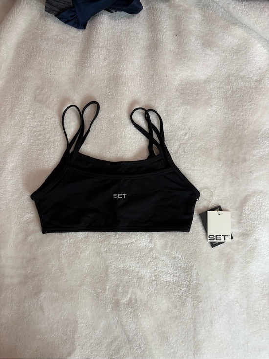 SET Active Other - SET Active Black Double-Strap Sports Bralette